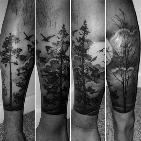 40 Vintage Tree Leg Tattoo Design Ideas For Men 2024 Guide