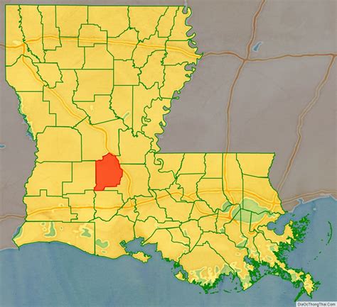 Map Of Evangeline Parish Louisiana