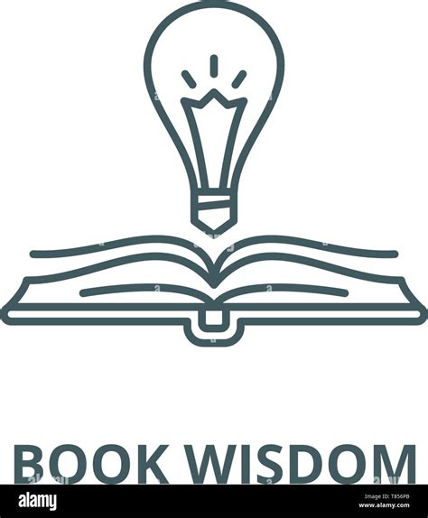 Book Wisdom Vector Line Icon Linear Concept Outline Sign Symbol