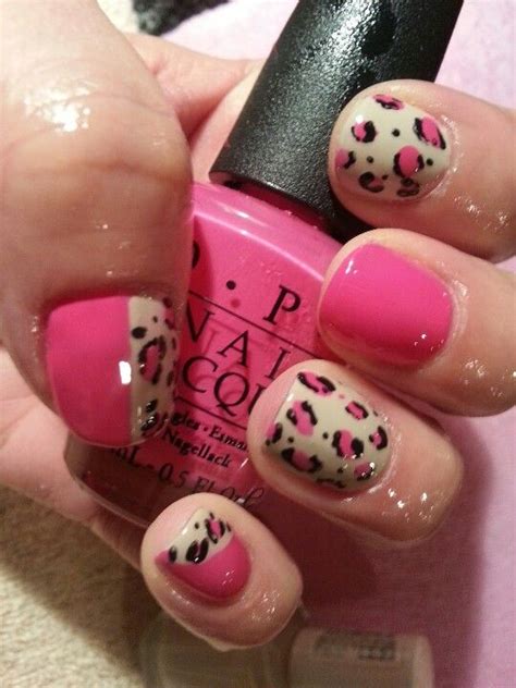 Pink Leopard Print Opi Hot Nail Art By Marisol Leopard Print Nails