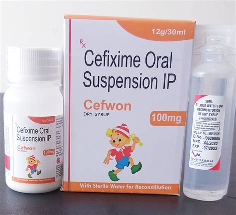 Reewon Healthcare Cefwon Cefixime 100mg Dry Syrup Packaging Size 30