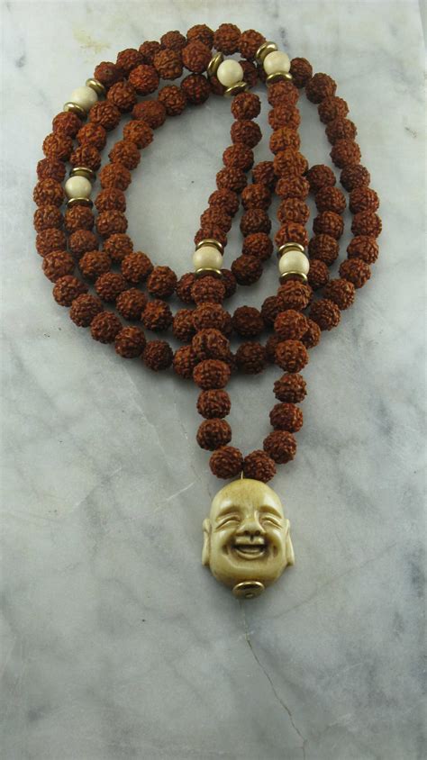 Joy Mala Necklace 108 Rudraksha Mala Beads Buddhist Prayer Beads