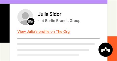 Julia Sidor At Berlin Brands Group The Org