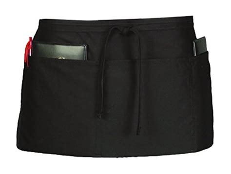 ritz cl3pwacbk 4 pocket waist serving apron black 2 pack one size new ebay