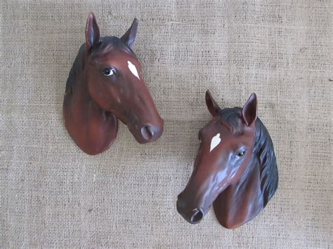 Rare Lefton Horses Lefton Ceramic Horse Head Pair Decor Etsy Horse