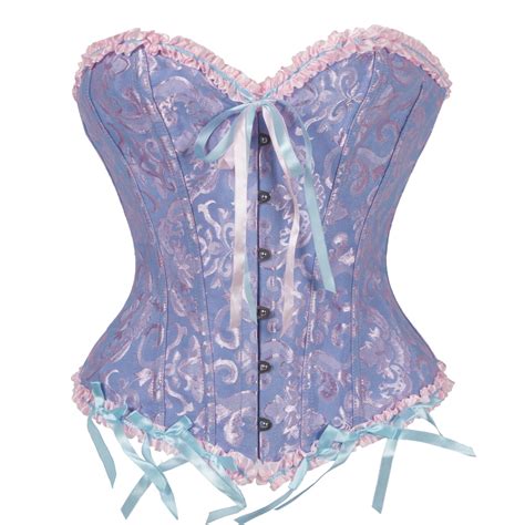 sayfut fashion women s jacquard overbust corset intimates lace up busiter shapewear