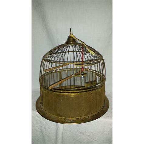 Hendryx Brass Wire Domed Bird Cage Chairish