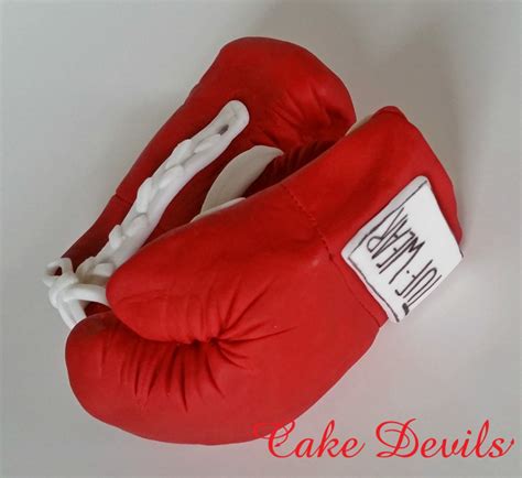Boxing Gloves Cake Topper Boxing Gloves With White Laces Laced Up
