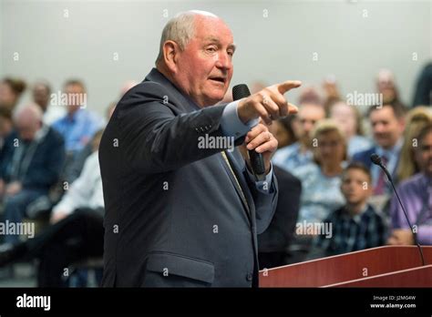 Us Agriculture Secretary Sonny Perdue Speaks During A Visit To The