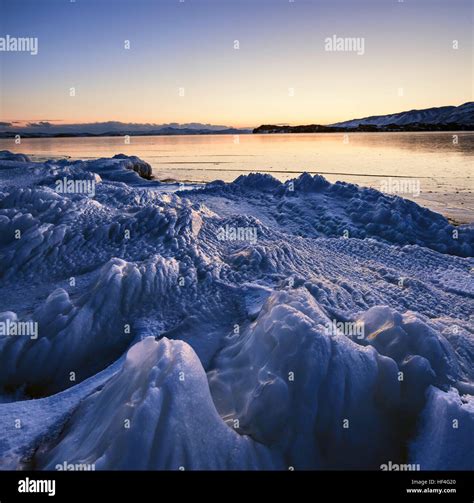 Lake Baikal In Winter Stock Photo Alamy