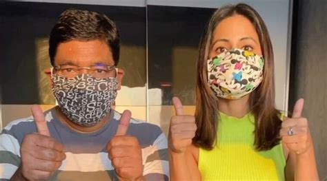 Hina Khan Shares A Tutorial On Making Masks Watch Video