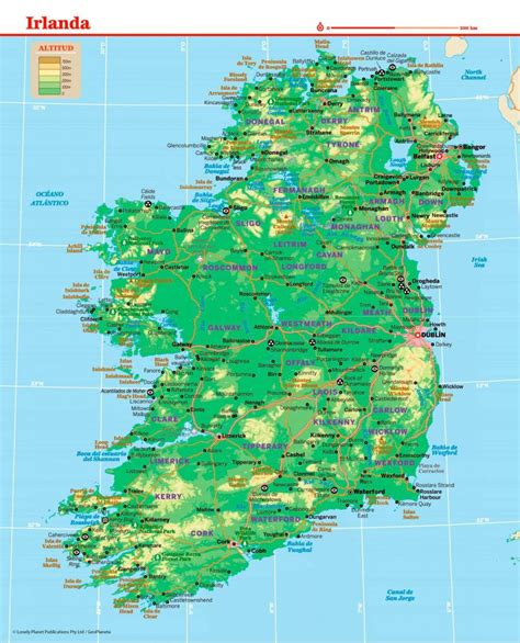 Mapa De Irlanda Lonely Planet