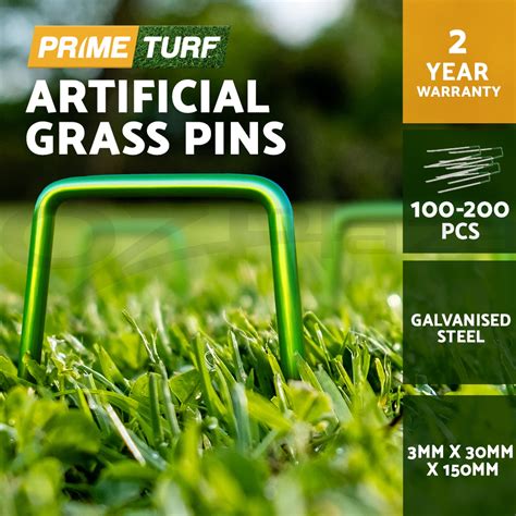 Primeturf Synthetic Artificial Grass Pins Fake Lawn Turf Weed Mat 100