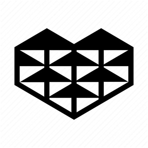 Geometric Heart Love Icon Download On Iconfinder