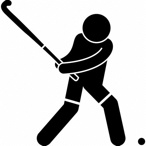 Ball Hit Hockey Player Playing Icon Download On Iconfinder