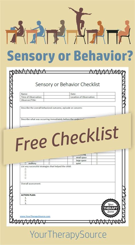 Sensory Versus Behavior Checklist Your Therapy Source