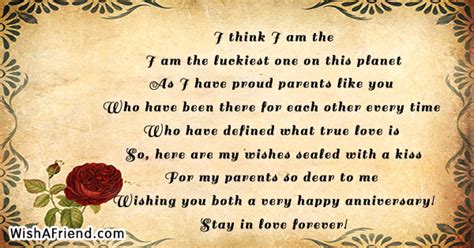 I think I am the , Anniversary Poem For Parents
