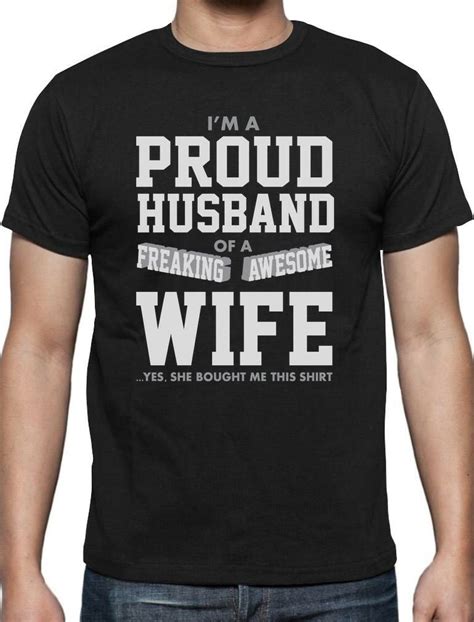 Proud Husband Of A Freaking Awesome Wife T Shirt T Ideat Shirts Aliexpress