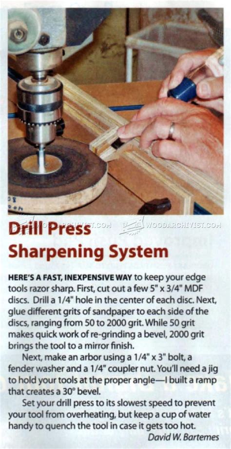 Diy Chisel Sharpening Jig • Woodarchivist