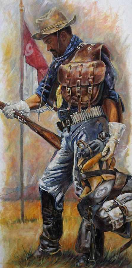 Buffalo Soldier Outfitted Painting By Harvie Brown Pixels Merch