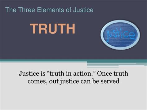 Truth And Justice
