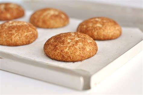 That we didn't cook them long enought. Freshly baked healthy snickerdoodles on a baking tray ...