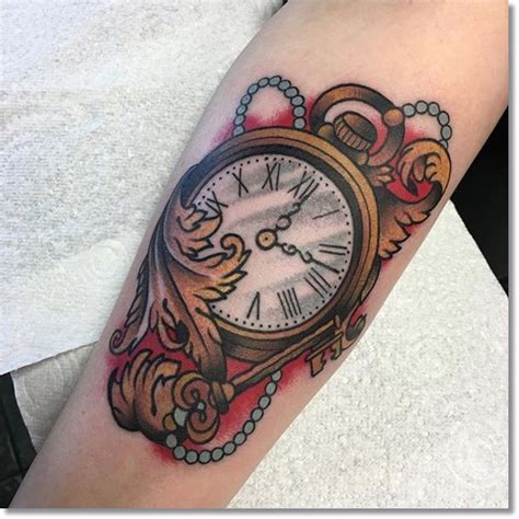 The Top 30 Pocket Watch Tattoos