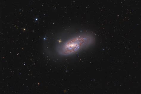 Spiral Galaxy M66 About 100 Thousand Light Years Across The Gorgeous