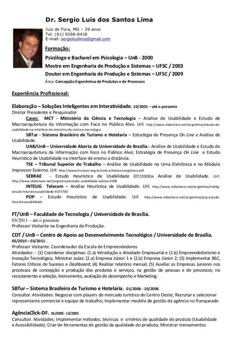 Modelo De Curriculum Vitae Brasil Para Completar