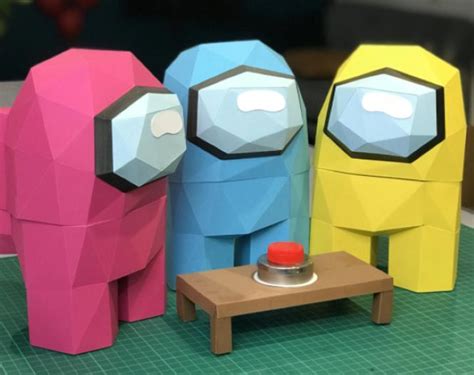 Papermau Among Us Crewmate Astronauts Paper Toys By Dt Workshop