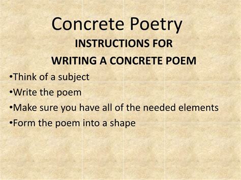Ppt Concrete Poetry Powerpoint Presentation Free Download Id2641535