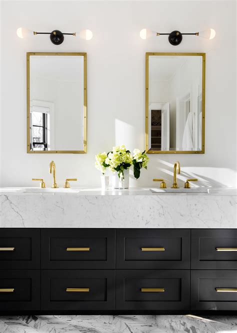 Find bathroom vanities at wayfair. 18 Gorgeous Marble Bathrooms with Brass & Gold Fixtures