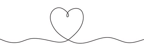Romantic Continuous Line Drawing Of Love Sign With Heart Symbol 3409985 Vector Art At Vecteezy