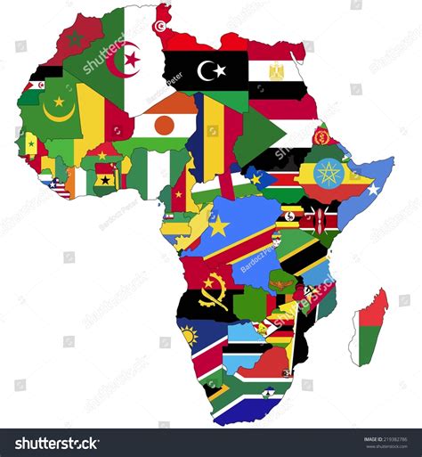 Africa Map With Flags Images Photos Et Images Vectorielles De Stock Shutterstock