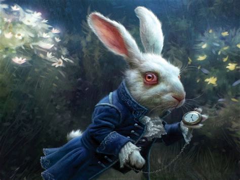 download alice in wonderland s white rabbit wallpaper