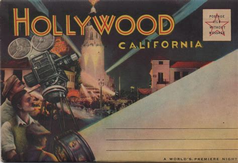 1930s Hollywood Postcard Folder Hollywood Homes Hollywood Postcard