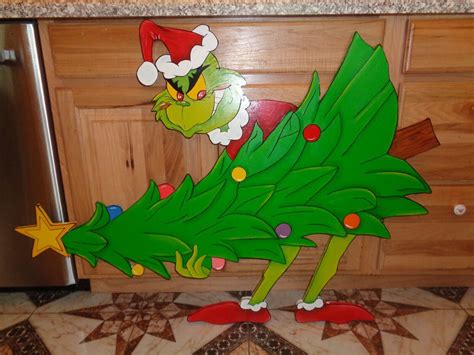 Grinch Stealing Christmas Tree Yard Art Decor Ebay