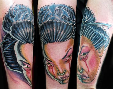 Geisha Head By Vinny Burkhart Tattoonow