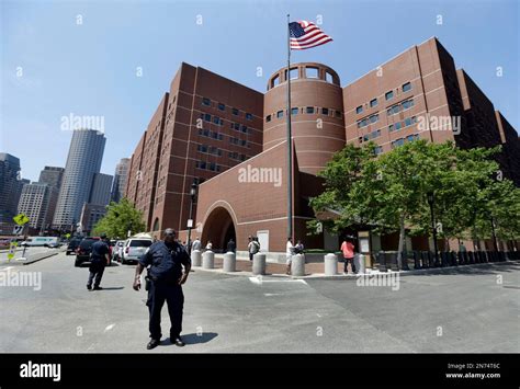 A Federal Police Officer Stands Guard In The Street Just Before Defendant James Whitey Bulger