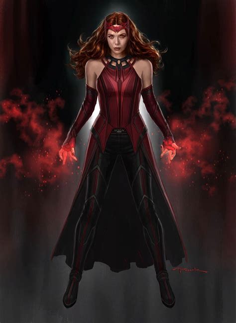 Wandavision Concept Art Shows The Stunning Scarlet Witch Design