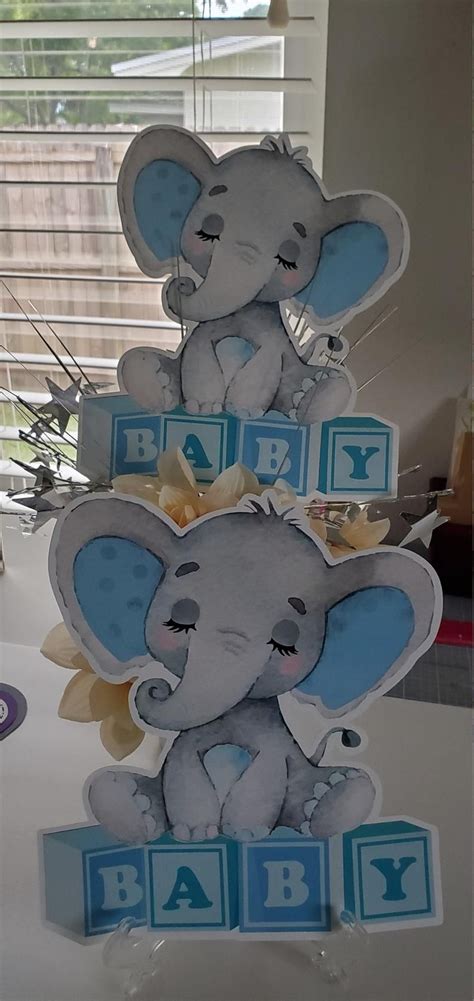 Elefante Niño Bebé Baby Shower Elefante Y Abc Bloque Etsy Elefante