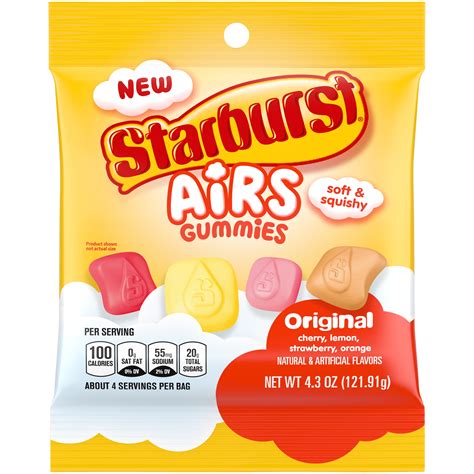Starburst Airs Original Gummy Candy 43 Oz Bag