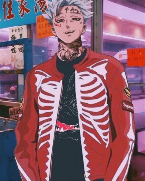 Pin By мιgυєℓ On Outfits Anime Men Anime Gangster Gangsta Anime
