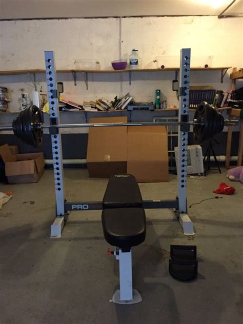 Pro Ob 600 Fitness Gear Weight Set Squat And Bench For Sale In