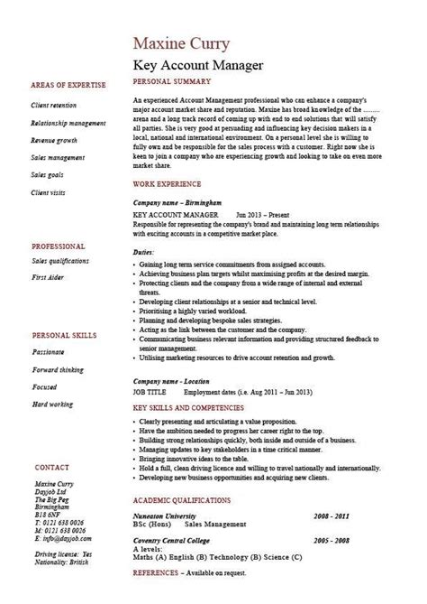 Key Account Manager Resume Good Resume Examples
