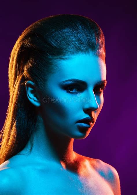 Portrait Of A Beautiful Seductive And Young Girl Stock Image Image