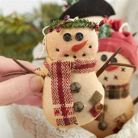 Grubby Primitive Snowman Ornament Table Decor Christmas And Winter