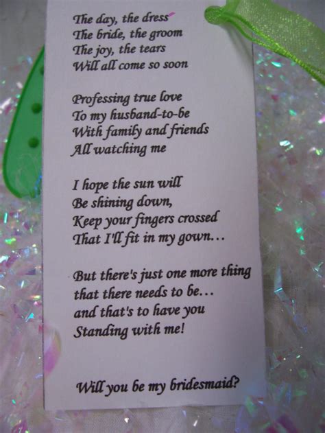 Cute Will You Be My Bridesmaid Poem Bridesmaid Poems Cute Wedding