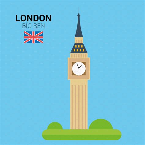 Big Ben London United Kingdom Custom Designed Illustrations