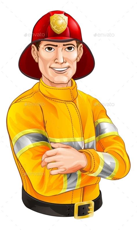 Fireman Cartoon Cartoon Fireman Character